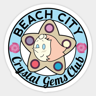 Beach City Crystal Gems Club (Pearl) Sticker